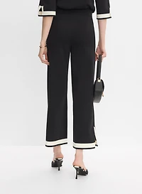 Joseph Ribkoff - Contrast Trim Wide-Leg Pants