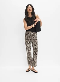 Joseph Ribkoff - Leopard Print Straight-Leg Pants