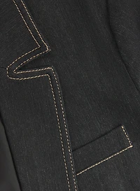 Denim Short-Sleeve Blazer