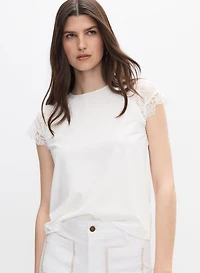 Lace Cap Sleeve Top