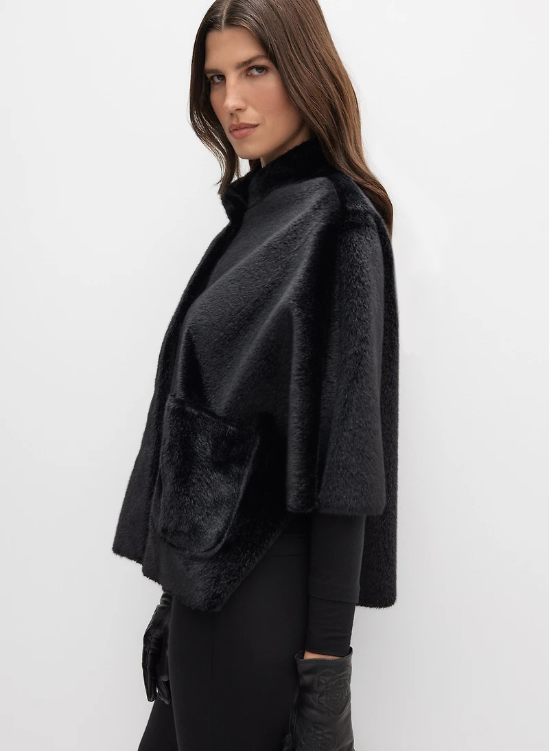 Joseph Ribkoff - Faux-Fur Oversized Jacket