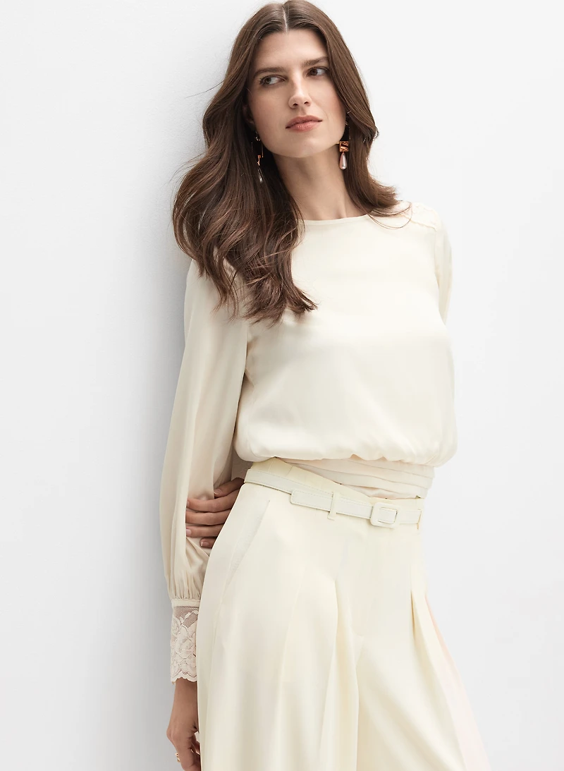 Lace Trim Blouse