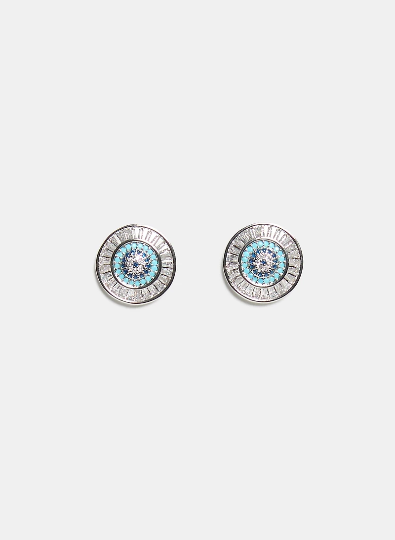 Cubic Zirconia Eye Earrings