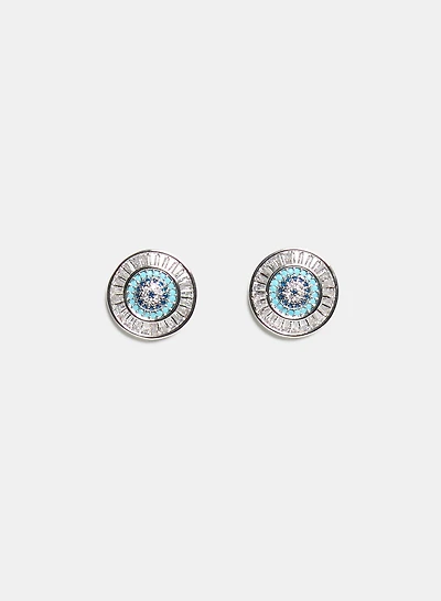 Cubic Zirconia Eye Earrings