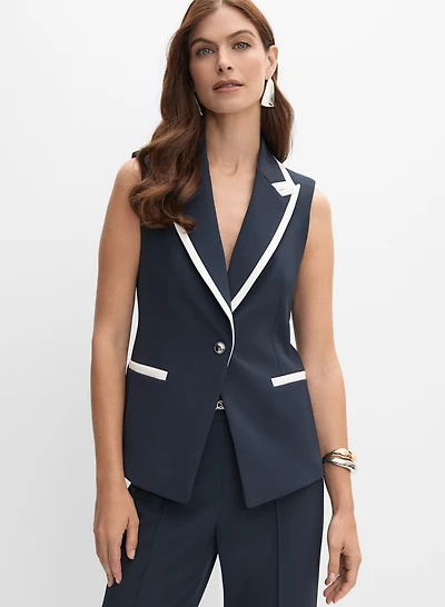 Blazer boutonné sans manches