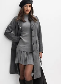 Patch Pocket Wool-Blend Coat