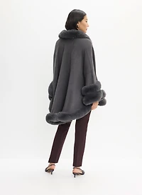 Faux Fur Poncho