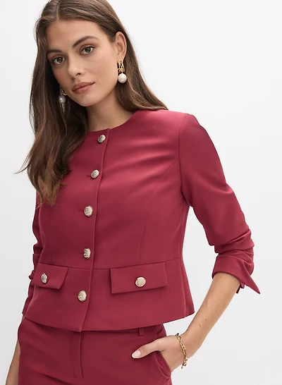 Veste écourtée à boutons