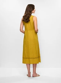 Sleeveless Linen-Blend Dress