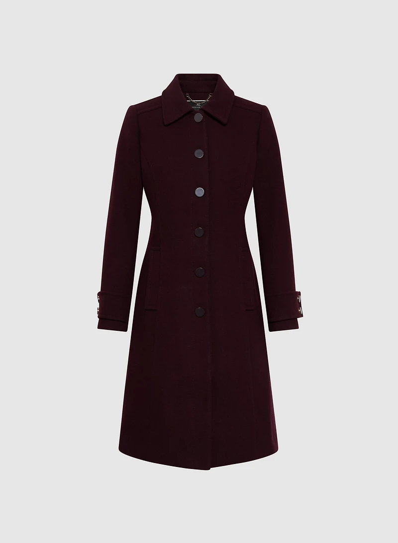 Manteau en mélange de laine extensible