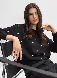 Embellished Crew Neck Top