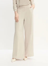 Pantalon à jambe large nervure décorative