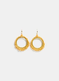 Boucles d'oreilles anneaux en billes