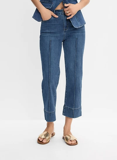 Cropped Straight-Leg Jeans