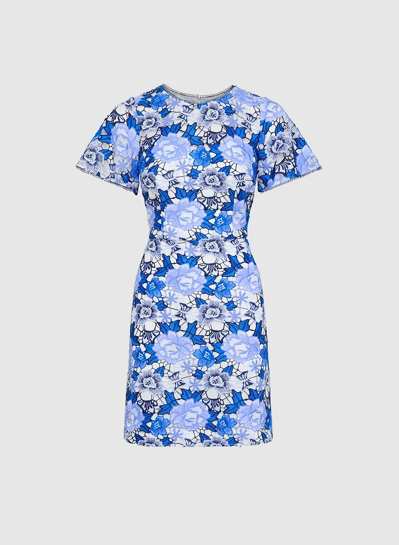 Robe en dentelle florale