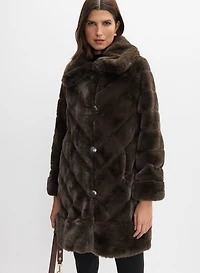 Joseph Ribkoff - Reversible Faux-Fur Coat