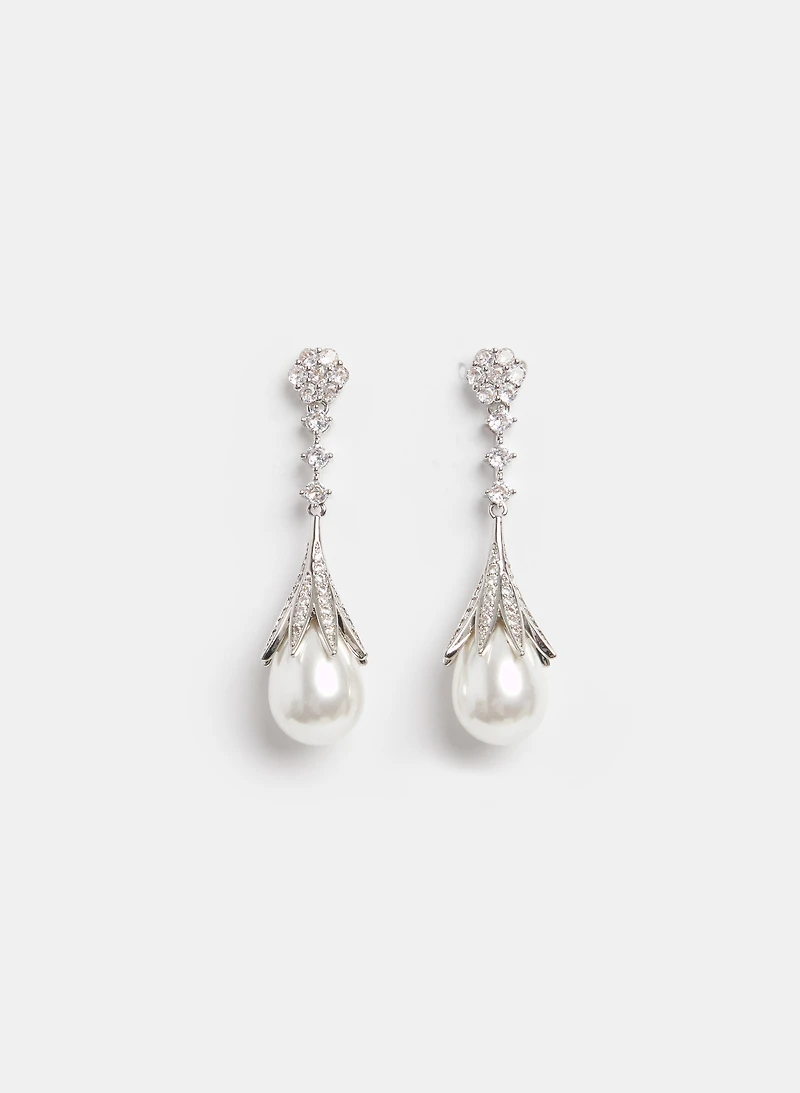 Pearl Pendant Earrings