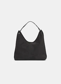 Sac besace en suède végane avec pochette