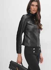Veste en cuir végane