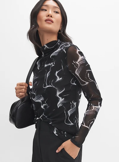 Haut à motif marbré