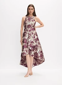 Jacquard Floral Midi Dress