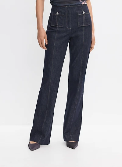 Patch Pocket Denim Trousers