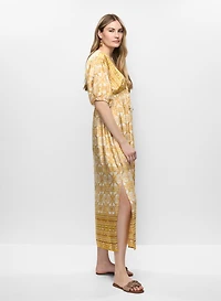 Robe en satin imprimé