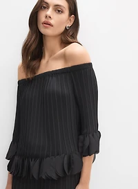 Joseph Ribkoff - Pleated Off-The-Shoulder Blouse