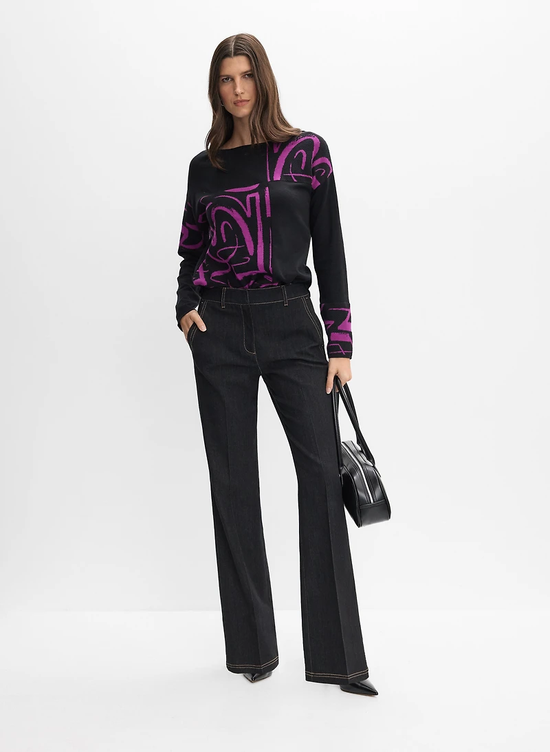 Joseph Ribkoff - Abstract Print Sweater