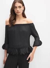 Joseph Ribkoff - Pleated Off-The-Shoulder Blouse