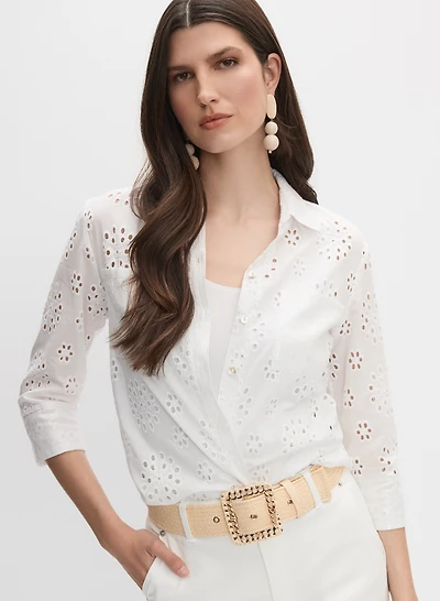 Joseph Ribkoff - Sequined Eyelet Blouse