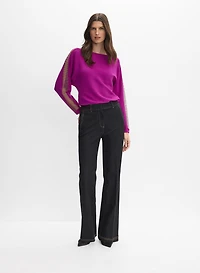 Joseph Ribkoff - Mesh Sleeve Pullover
