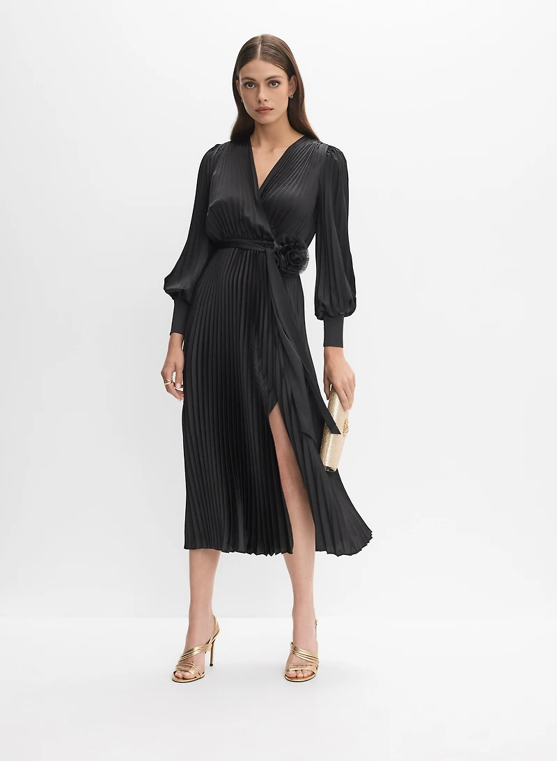 Joseph Ribkoff - Pleated Satin Dress