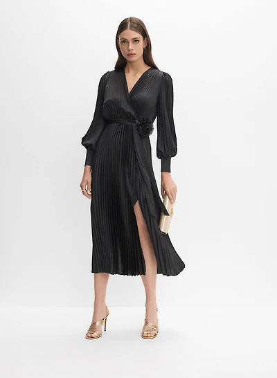 Joseph Ribkoff - Pleated Satin Dress