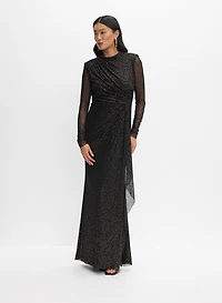 Foil Mesh Dress