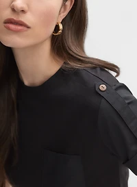 Satin Detail T-Shirt