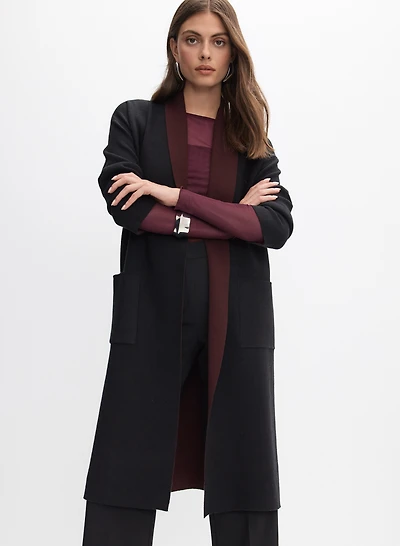Cardigan long en tricot