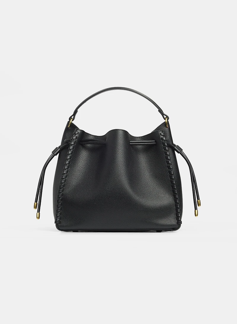 Vegan Leather Bucket Bag