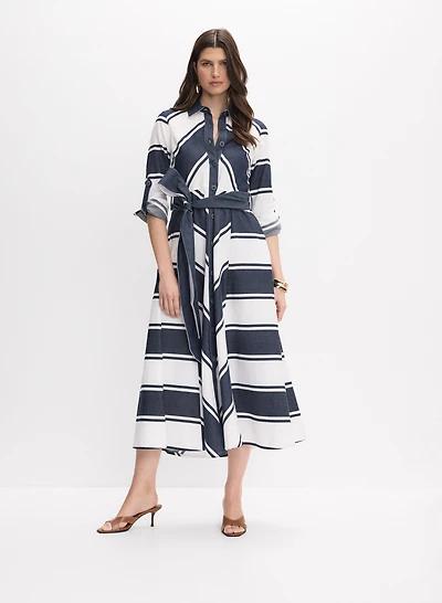 Joseph Ribkoff - Robe midi à rayures