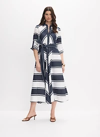 Joseph Ribkoff - Robe midi à rayures