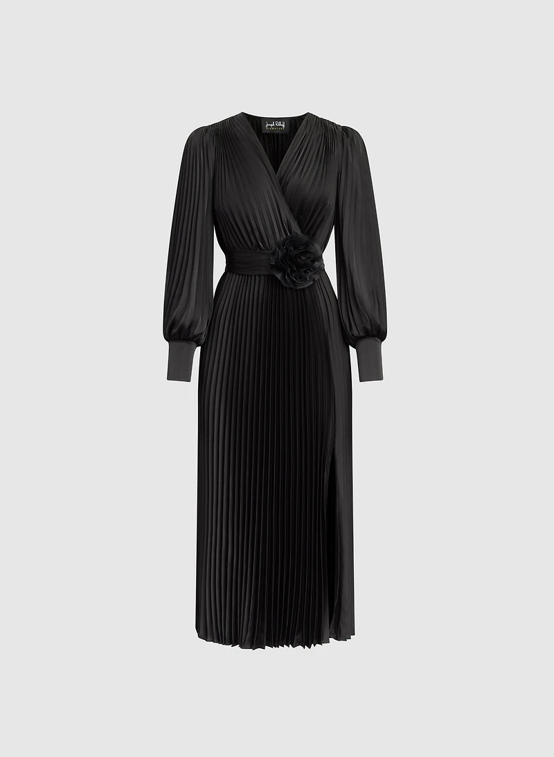 Joseph Ribkoff - Pleated Satin Dress