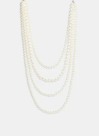 Collier perlé à rangées multiples