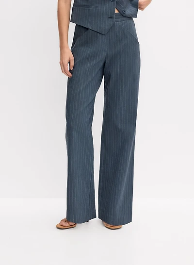 Pantalon structuré à rayures