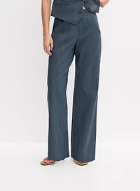 Pantalon structuré à rayures