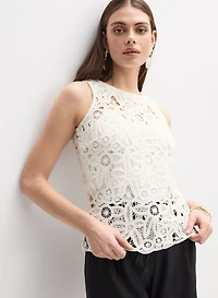 Scalloped Crochet Tank Top