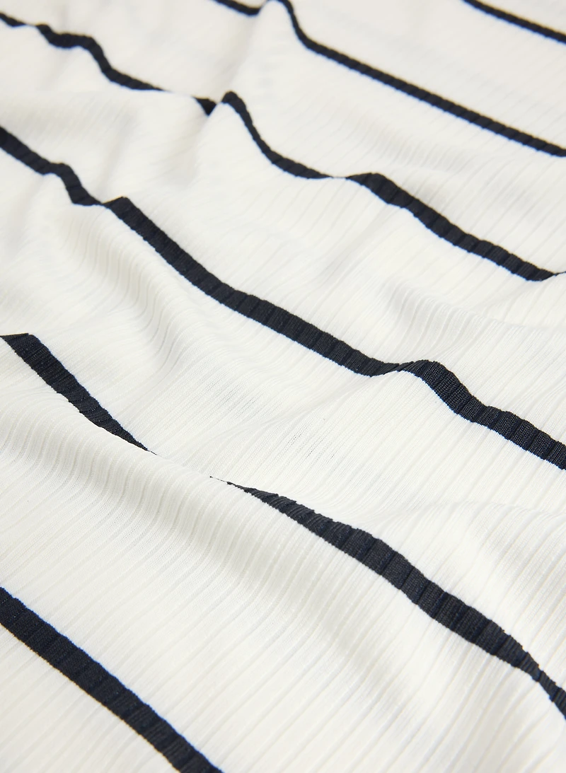 Stripe Rib Knit Top