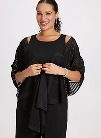 Foulard semi-transparent à rayures