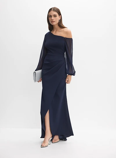 Asymmetric Neck Dress