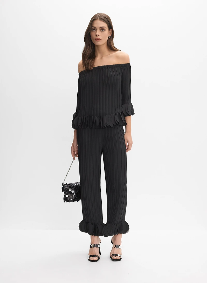Joseph Ribkoff - Pleated Off-The-Shoulder Blouse