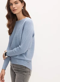 Pull  à manches dolman en mailles torsadées